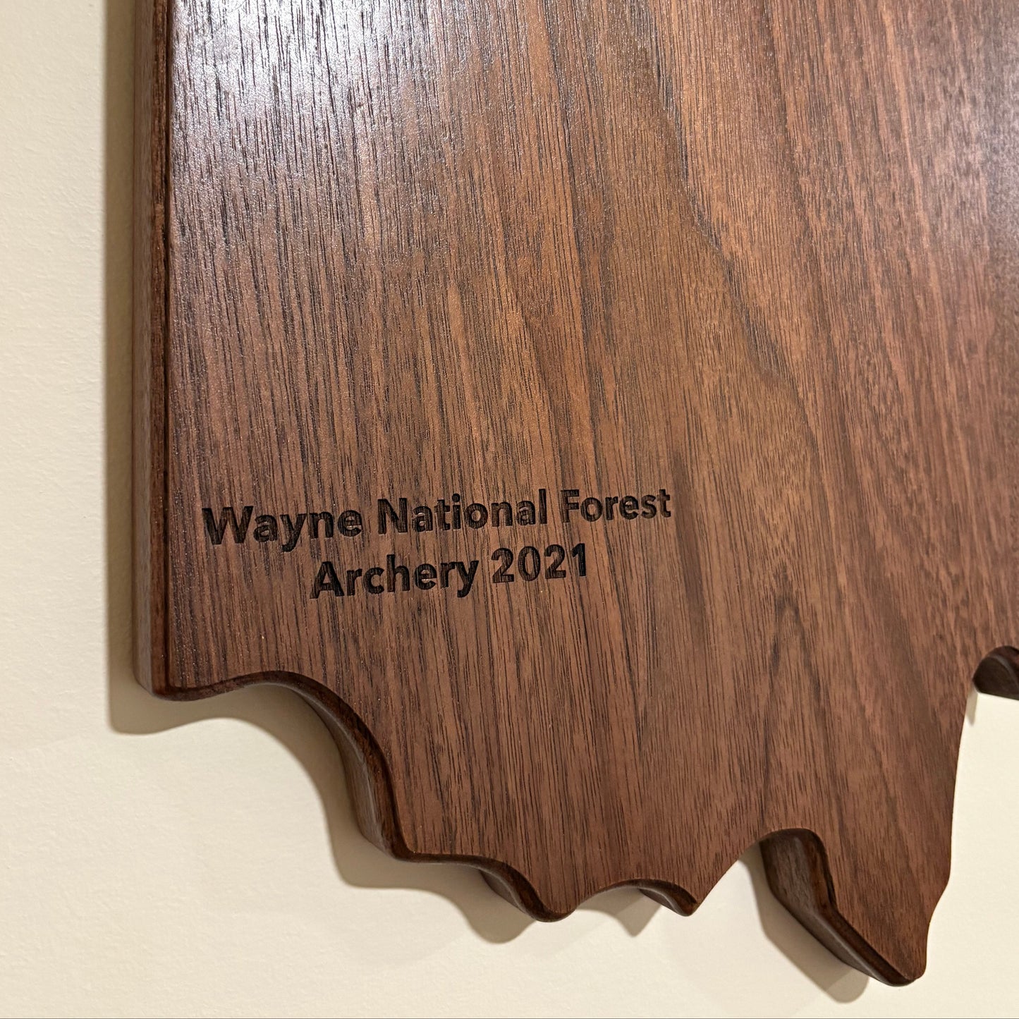 Engraved Walnut European State Mount Plaque
