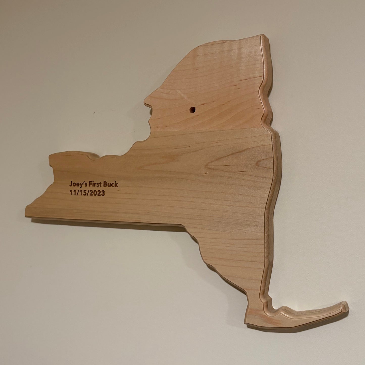 Engraved Maple European State Mount Plaque