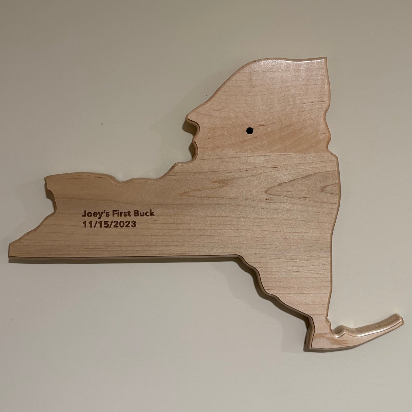 Engraved Maple European State Mount Plaque