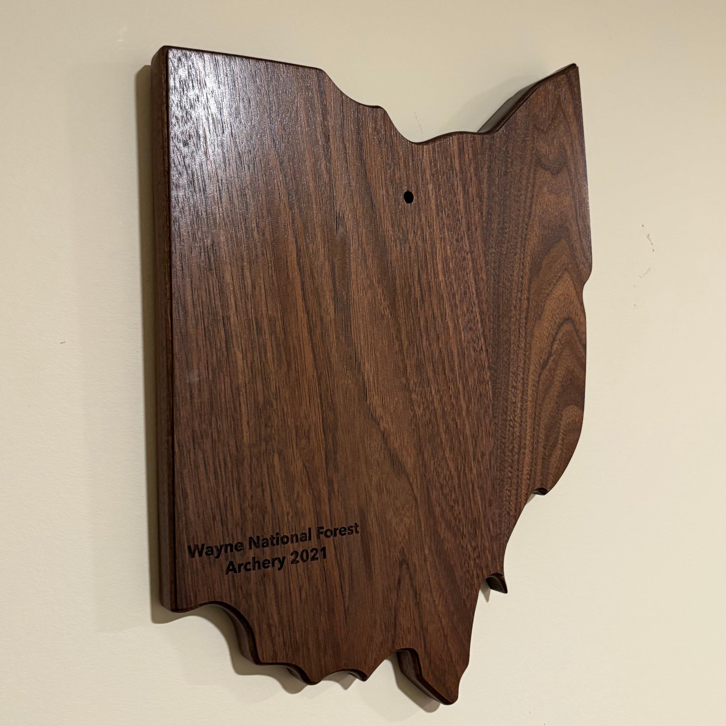 Engraved Walnut European State Mount Plaque