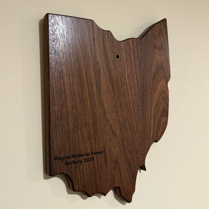 Engraved Walnut European State Mount Plaque