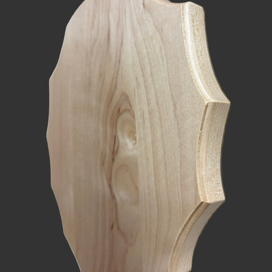 Wooden decorative piece on a wooden surface