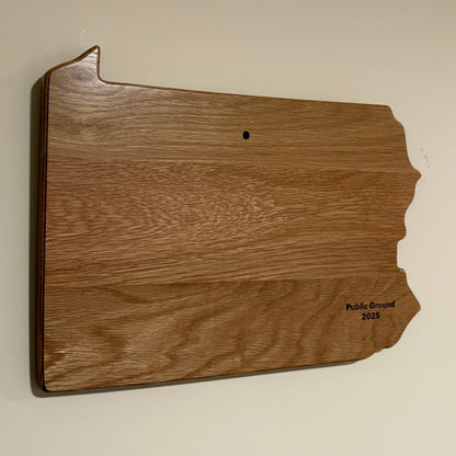 Engraved Oak European State Mount Plaque